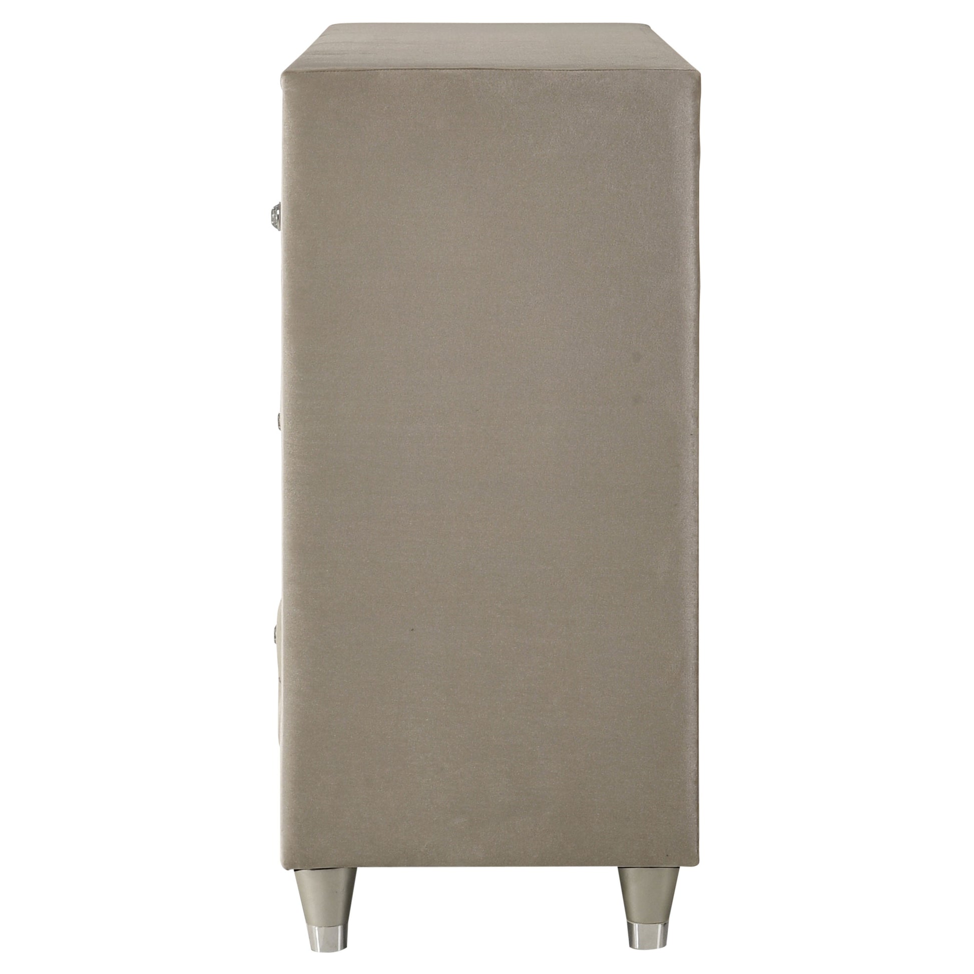 Antonella 7-drawer Upholstered Dresser Ivory and Camel