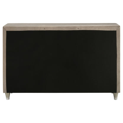 Antonella 7-drawer Upholstered Dresser Ivory and Camel