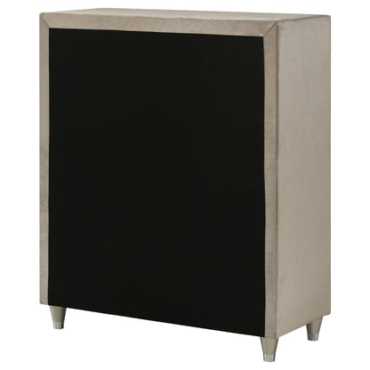 Antonella 5-drawer Bedroom Chest Ivory and Camel