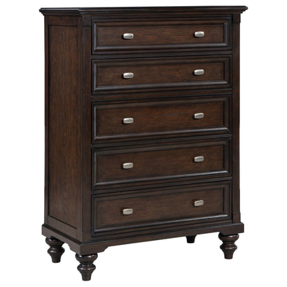 Andover 5-piece Queen Bedroom Set Dark Oak
