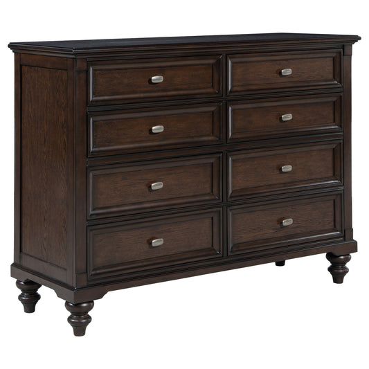 Andover 8-drawer Dresser Cabinet Dark Oak - The Sleep Loft - Online Mattress Showroom NYC