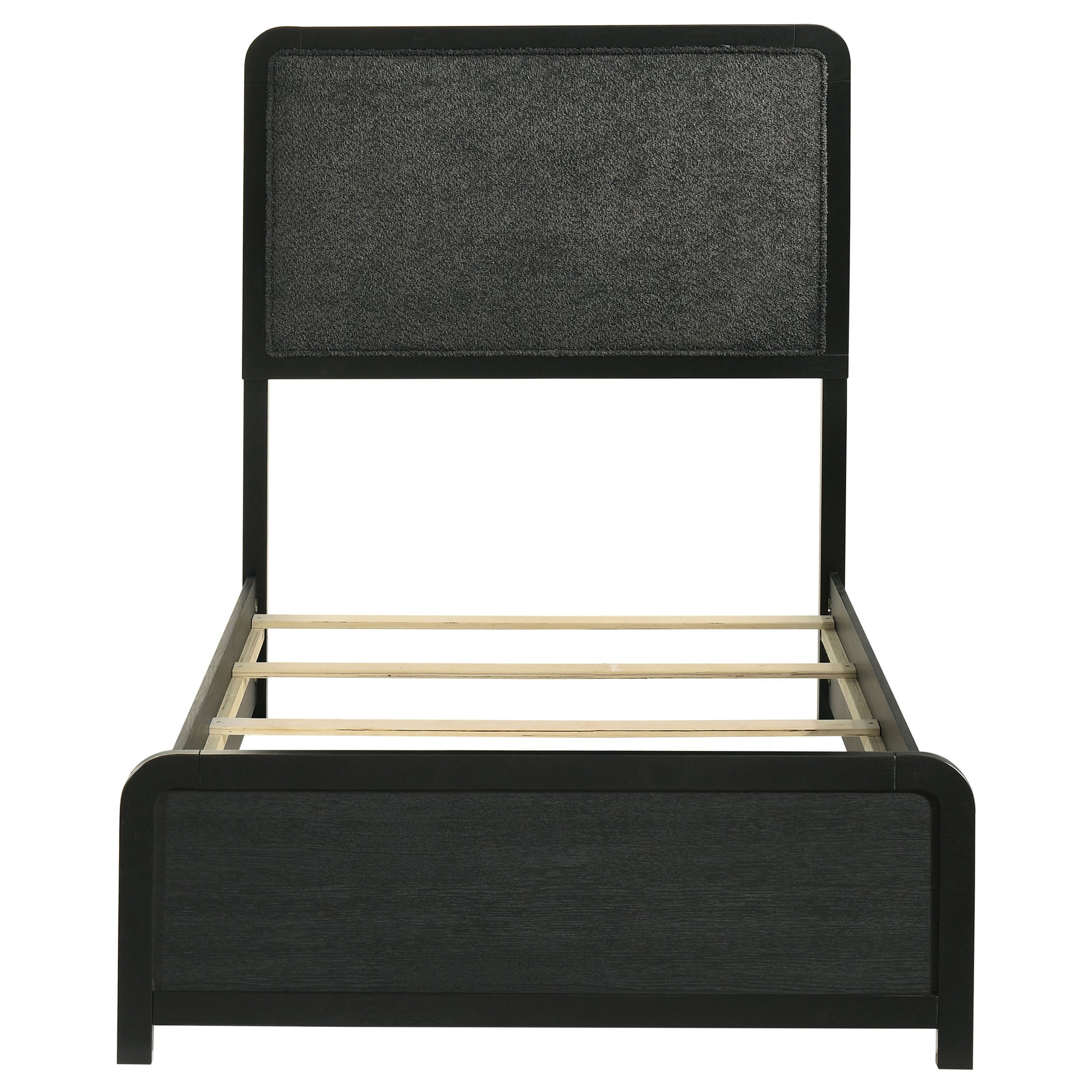 Cavelle 51-inch Upholstered Twin Panel Bed Black