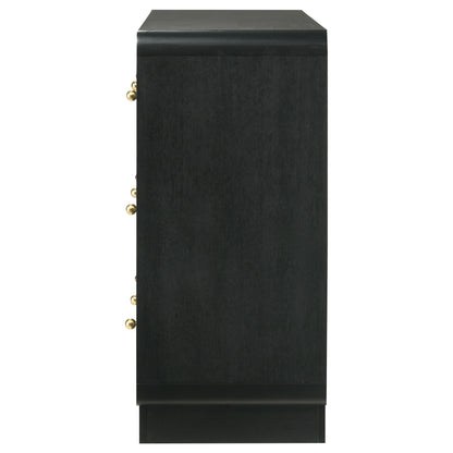 Cavelle 6-drawer Dresser Cabinet Black