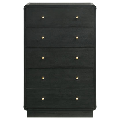 Cavelle 5-drawer Chest of Drawers Black