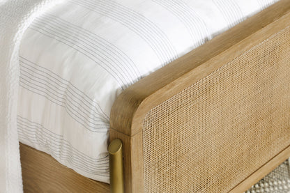 Arini Rattan California King Panel Bed Sand Wash and Natural