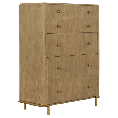 Arini 5-piece California King Bedroom Set Cream and Sand Wash