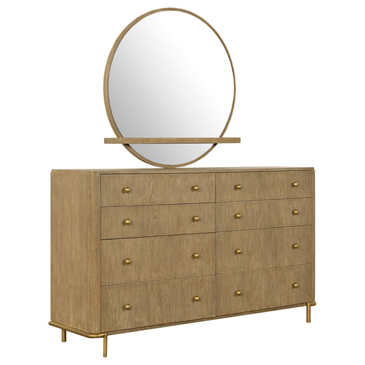 Arini 8-drawer Dresser with Mirror Sand Wash - The Sleep Loft - Online Mattress Showroom NYC