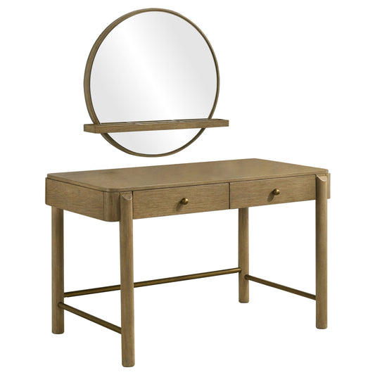 Arini 2-piece Makeup Vanity Table and Mirror Set Sand Wash - The Sleep Loft - Online Mattress Showroom NYC