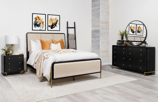 Arini 4-piece California King Bedroom Set Cream and Black - The Sleep Loft - Online Mattress Showroom NYC