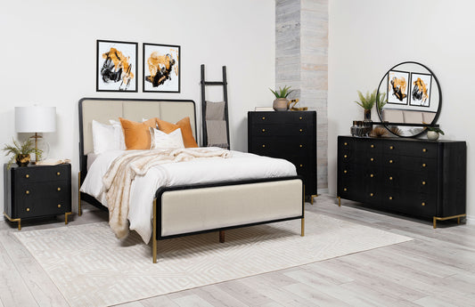 Arini 5-piece California King Bedroom Set Cream and Black - The Sleep Loft - Online Mattress Showroom NYC