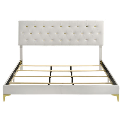 Kendall Upholstered Eastern King Panel Bed White