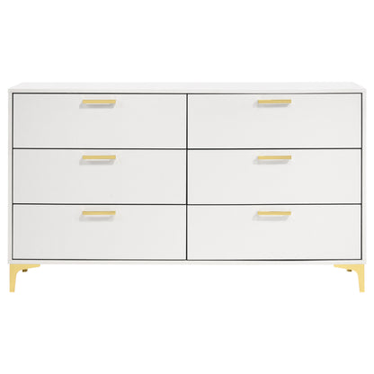 Kendall 6-drawer Dresser White