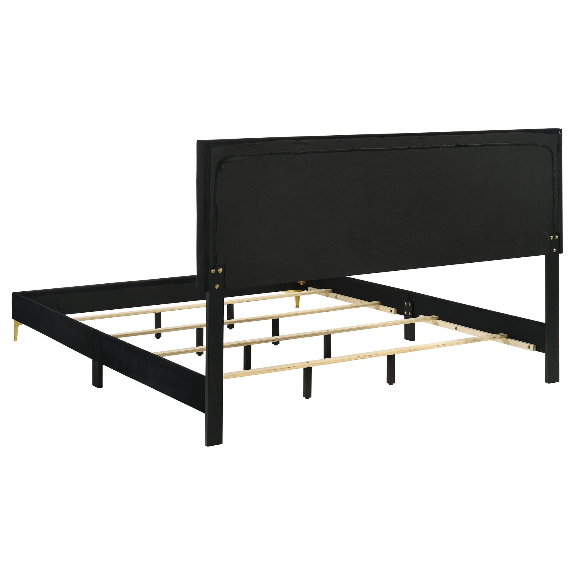 Kendall Upholstered California King Panel Bed Black