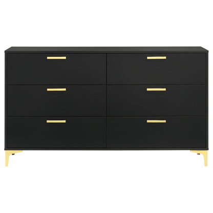 Kendall 6-drawer Dresser Black