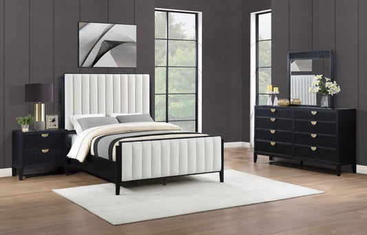 Brookmead 4-piece Upholstered Cal King Bedroom Set Black - The Sleep Loft - Online Mattress Showroom NYC