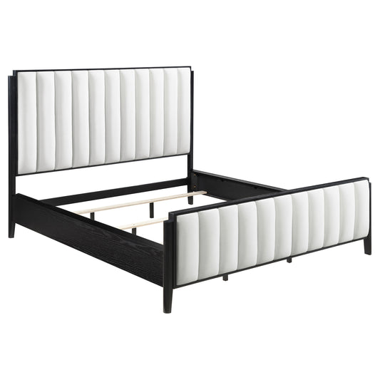Brookmead 60-inch Upholstered California King Bed Black - The Sleep Loft - Online Mattress Showroom NYC