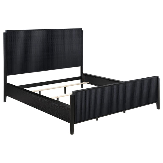 Brookmead Wood California King Panel Bed Black - The Sleep Loft - Online Mattress Showroom NYC