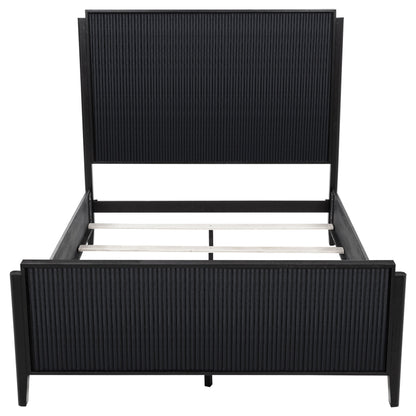 Brookmead Wood Queen Panel Bed Black