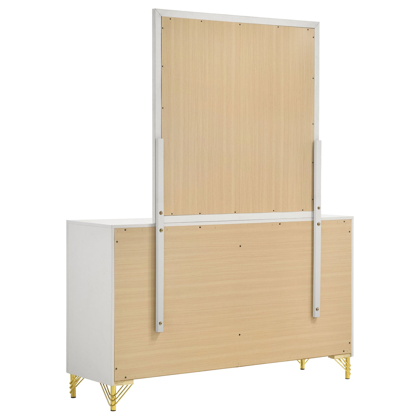 Lucia 6-drawer Dresser with Mirror White 