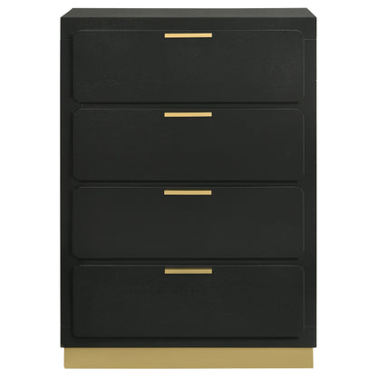 Caraway 4-drawer Bedroom Chest Black