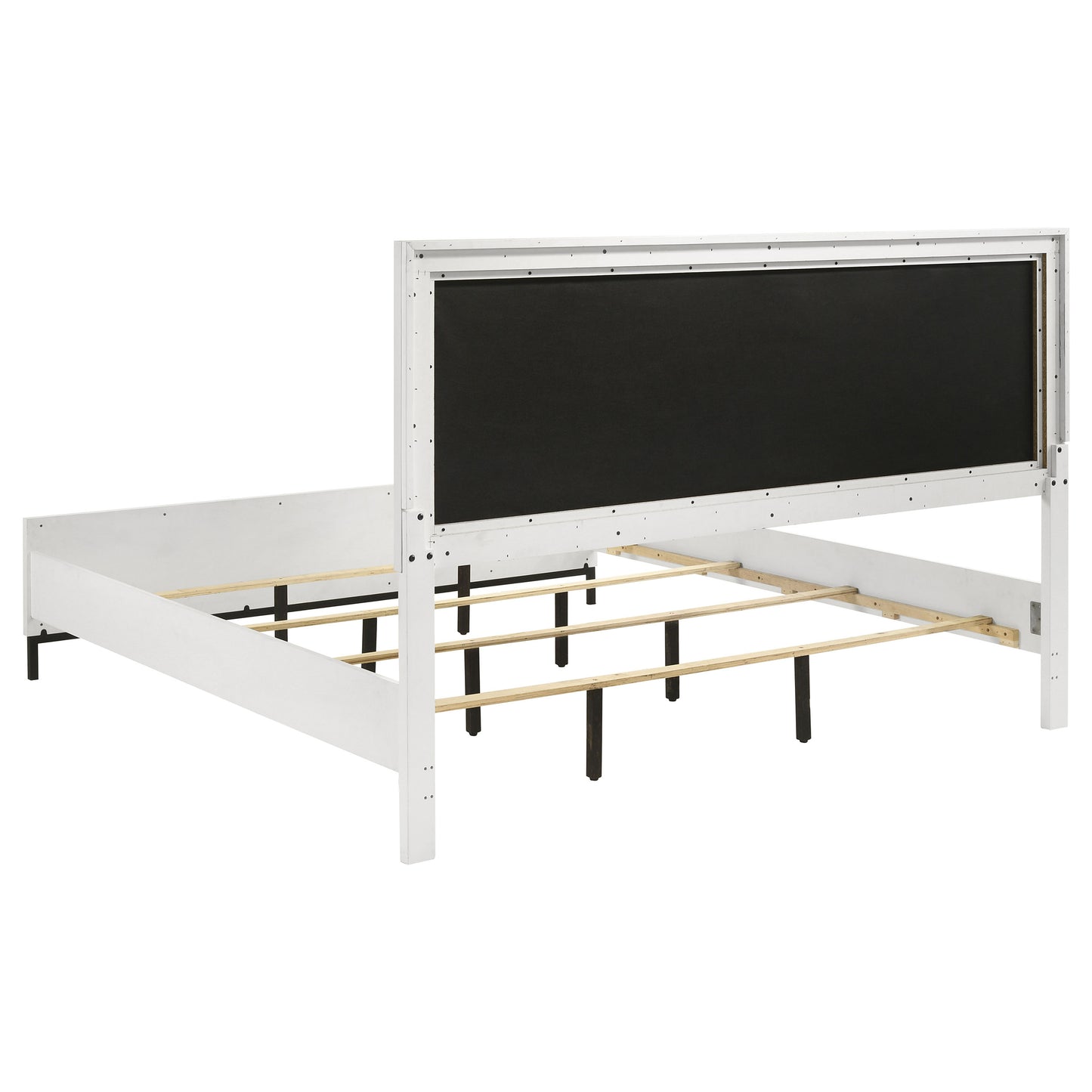 Sonora California King Upholstered Panel Bed White 