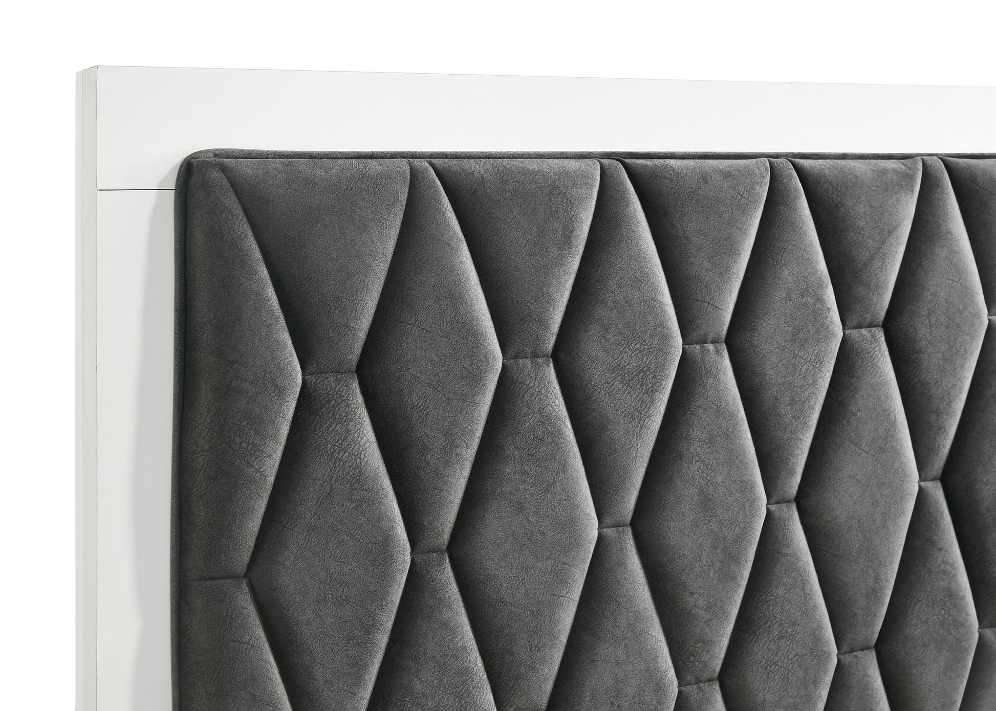 Sonora California King Upholstered Panel Bed White 