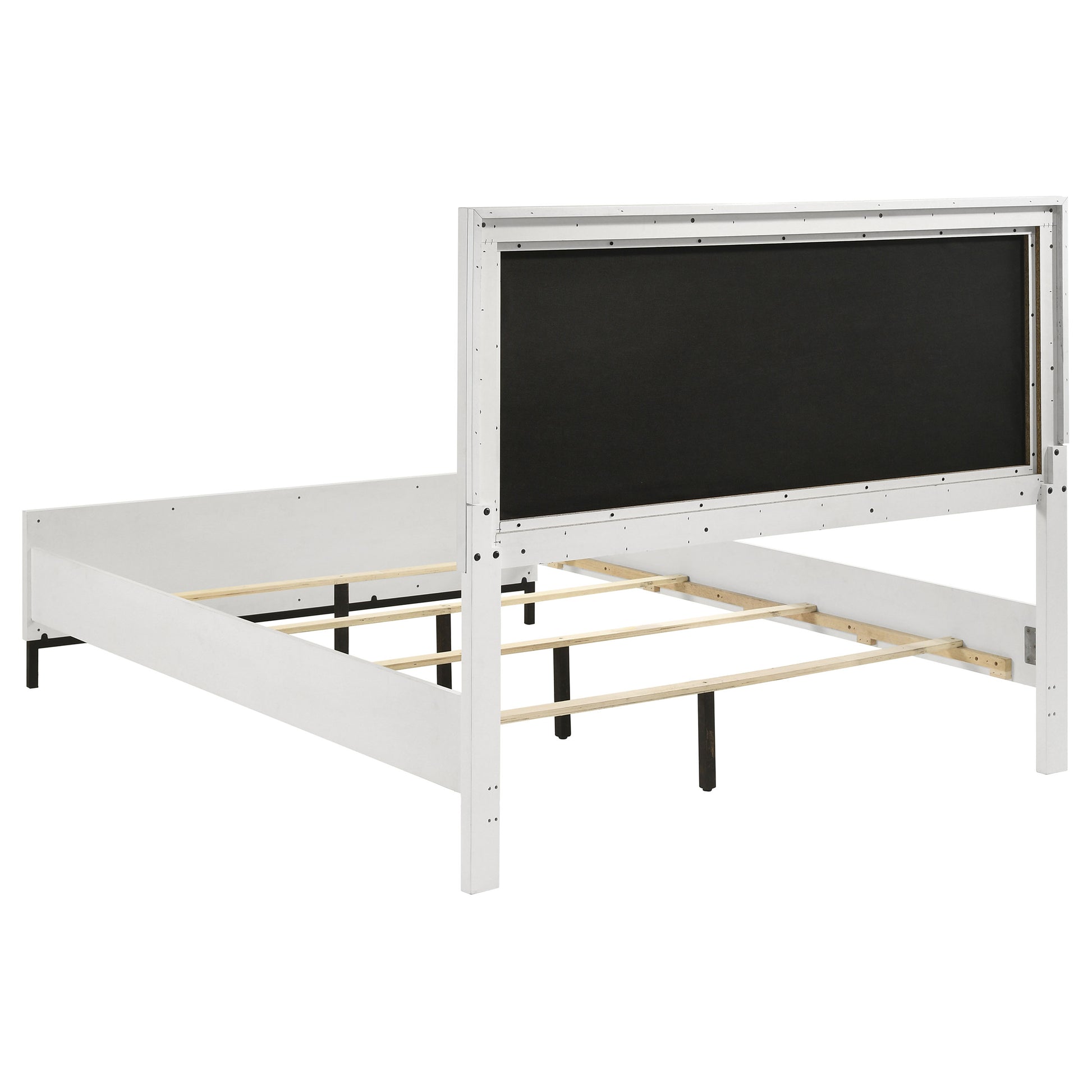 Sonora Queen Upholstered Panel Bed White 