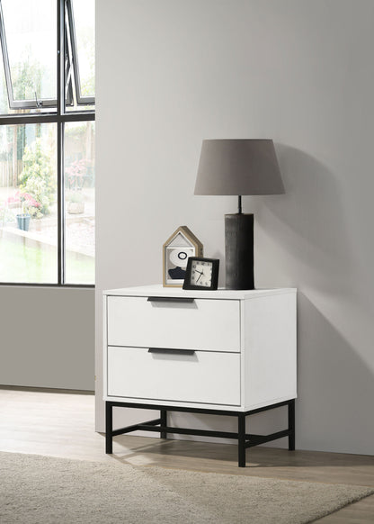 Sonora 2-drawer Nightstand Bedside Table White 