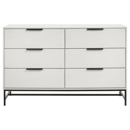 Sonora 6-drawer Bedroom Dresser White 