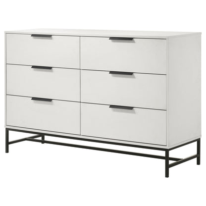Sonora 6-drawer Bedroom Dresser White 