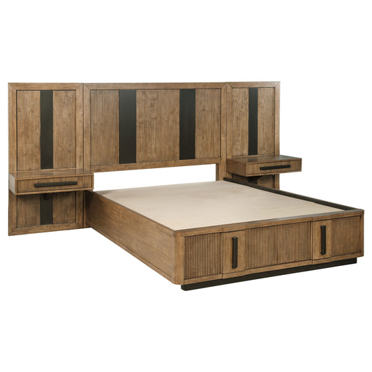 Terrace California King Wall Panel Storage Bed Ash Brown - The Sleep Loft - Online Mattress Showroom NYC