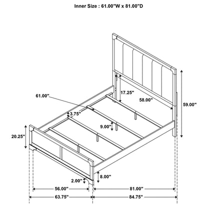 Gran Park 59-inch Queen Panel Bed Dark Cocoa