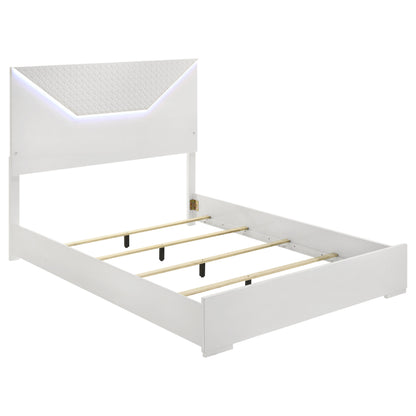 Ives 4-piece Queen Bedroom Set White High Gloss