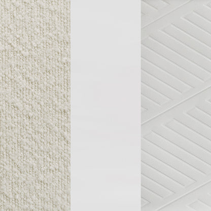 Marmore 64-inch Queen Panel Bed LED Headboard White