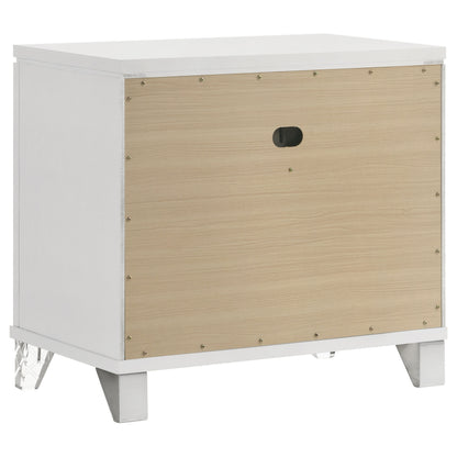 Marmore 2-drawer Nightstand Bedside Table White