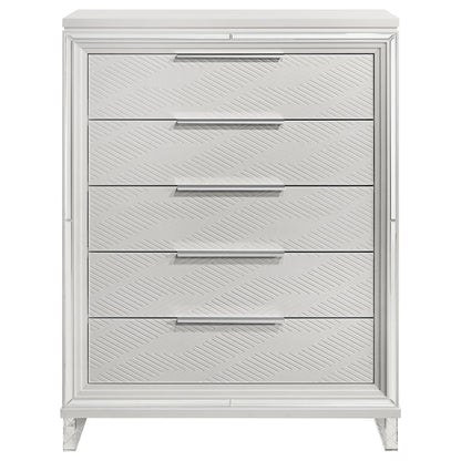 Marmore 5-drawer Bedroom Chest of Drawers White
