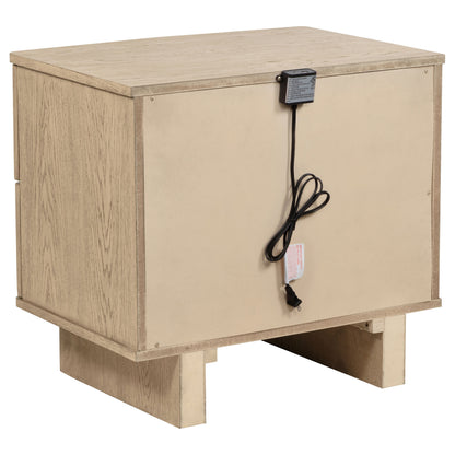 Kailani 4-piece Eastern King Bedroom Set Beige Oak