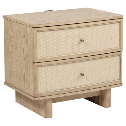 Kailani 5-piece Eastern King Bedroom Set Beige Oak