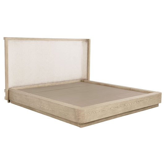 Kailani 52-inch Eastern King Wingback Bed Beige Oak - The Sleep Loft - Online Mattress Showroom NYC
