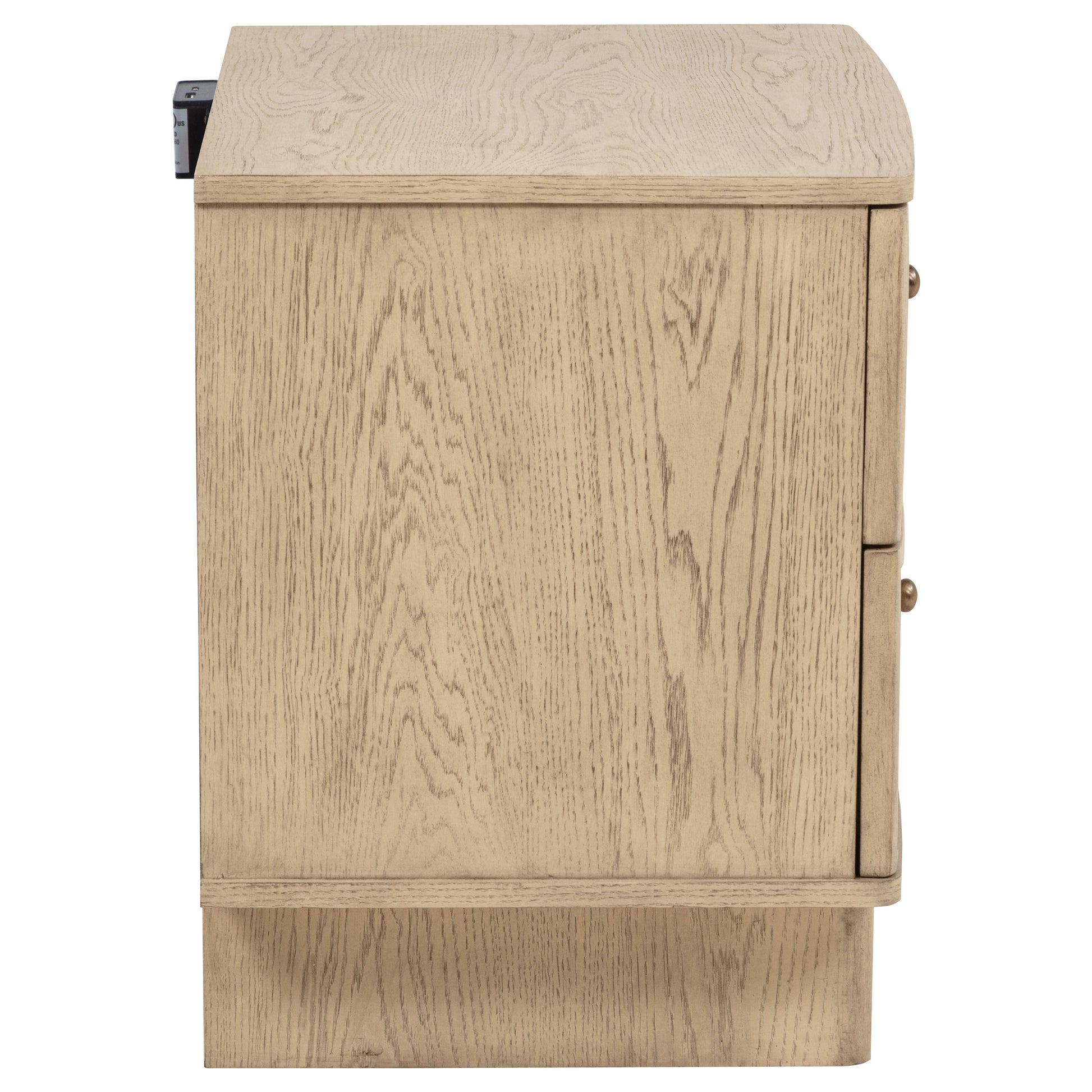 Kailani 2-drawer Nightstand Bedside Table Beige Oak