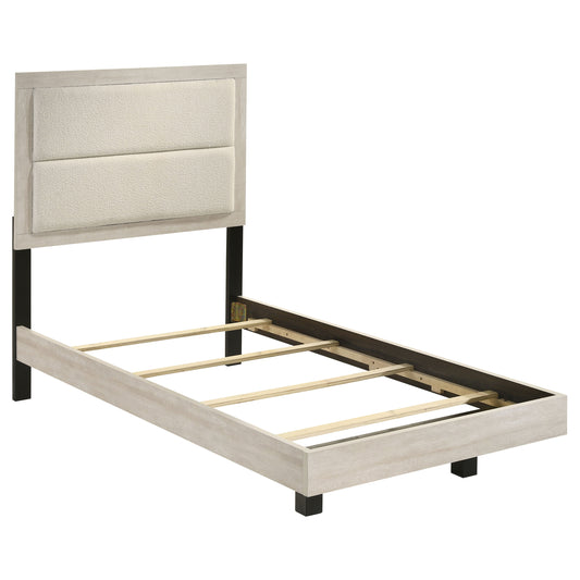 Trenton 54-inch Wood Twin Panel Bed Rustic Cream - The Sleep Loft - Online Mattress Showroom NYC