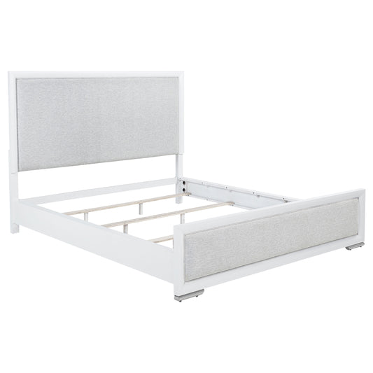 Gracemont 57-inch California King Panel Bed Grey and White - The Sleep Loft - Online Mattress Showroom NYC