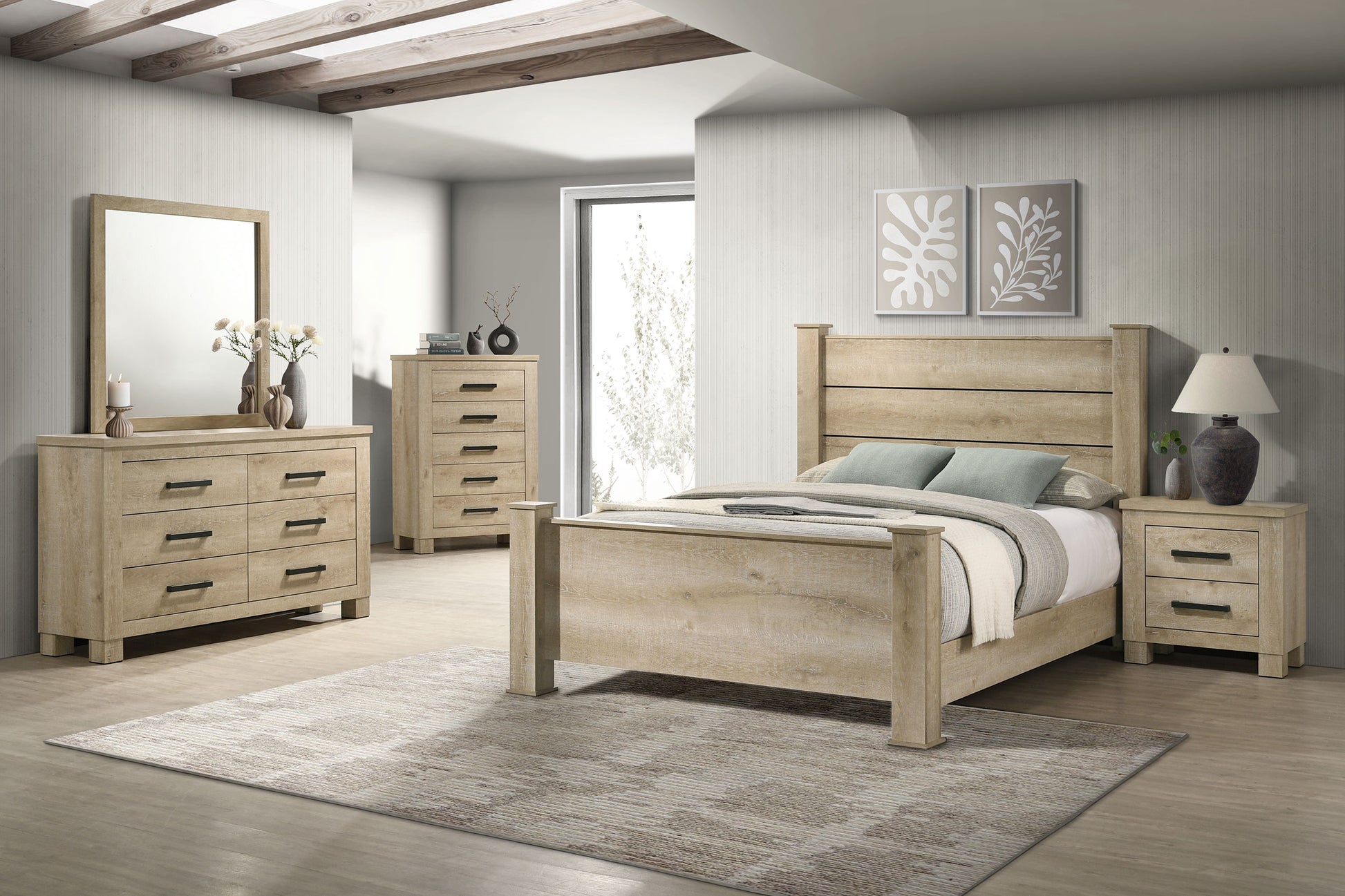 Oakglen Dresser Mirror Weathered Oak