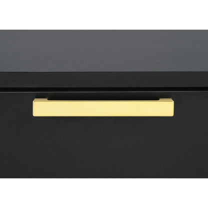 2 Drawer Rectangular Nightstand - Black - The Sleep Loft - Online Mattress Showroom NYC