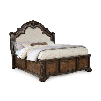 Traditional Style Upholstered Headboard Panel Bed - The Sleep Loft - Online Mattress Showroom NYC