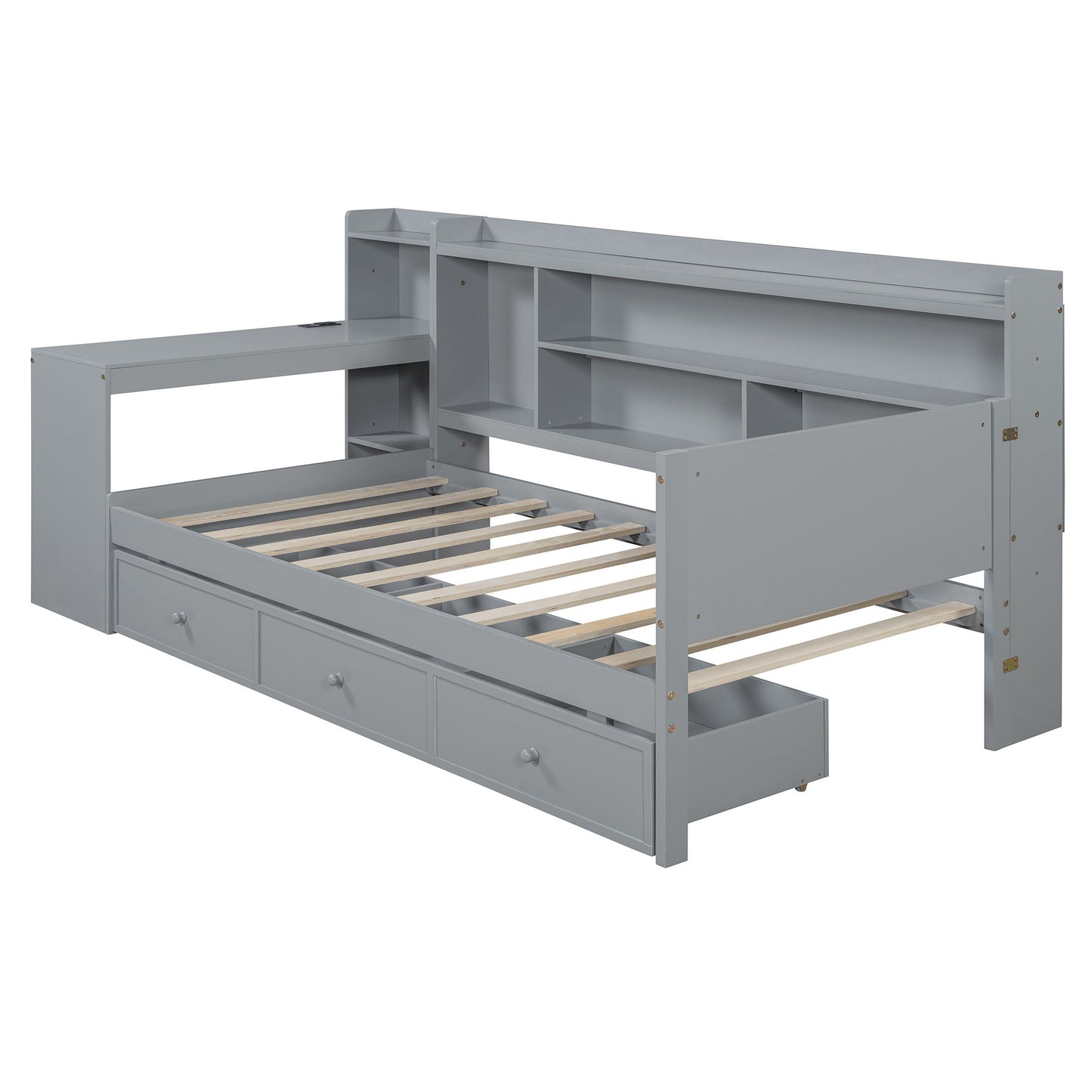 Daybed With 3 Drawers USB Ports And Desk - The Sleep Loft - Online Mattress Showroom NYC
