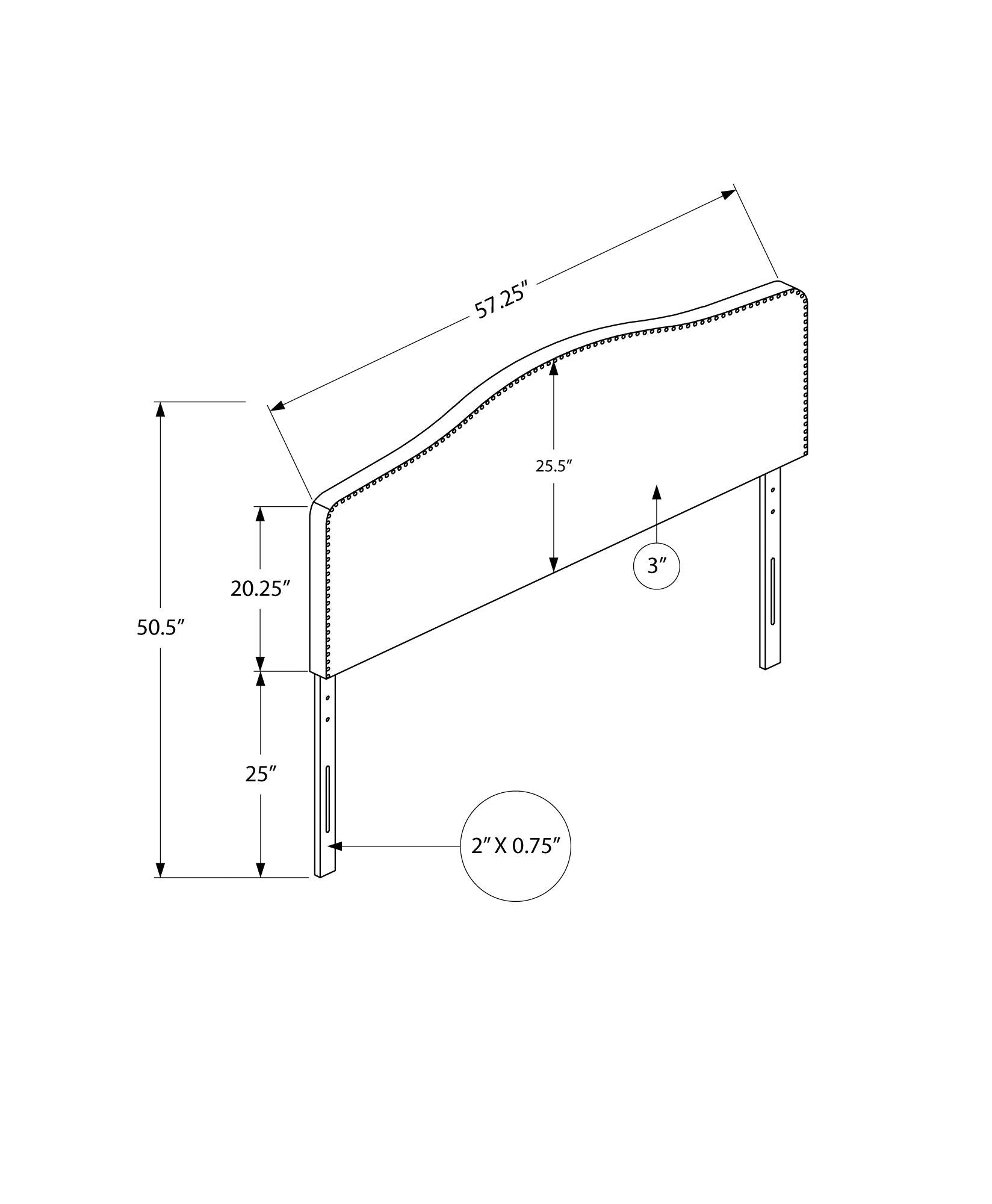 Full Size, Bed Headboard Only, Upholstered Transitional - Gray - The Sleep Loft - Online Mattress Showroom NYC