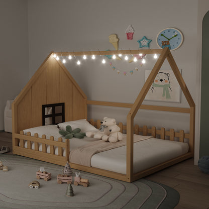 House Bed With Window And Fence - The Sleep Loft - Online Mattress Showroom NYC