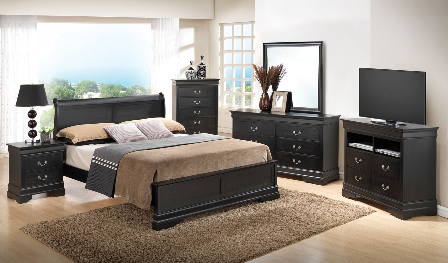 Sleigh Bed With Low Footboard - The Sleep Loft - Online Mattress Showroom NYC