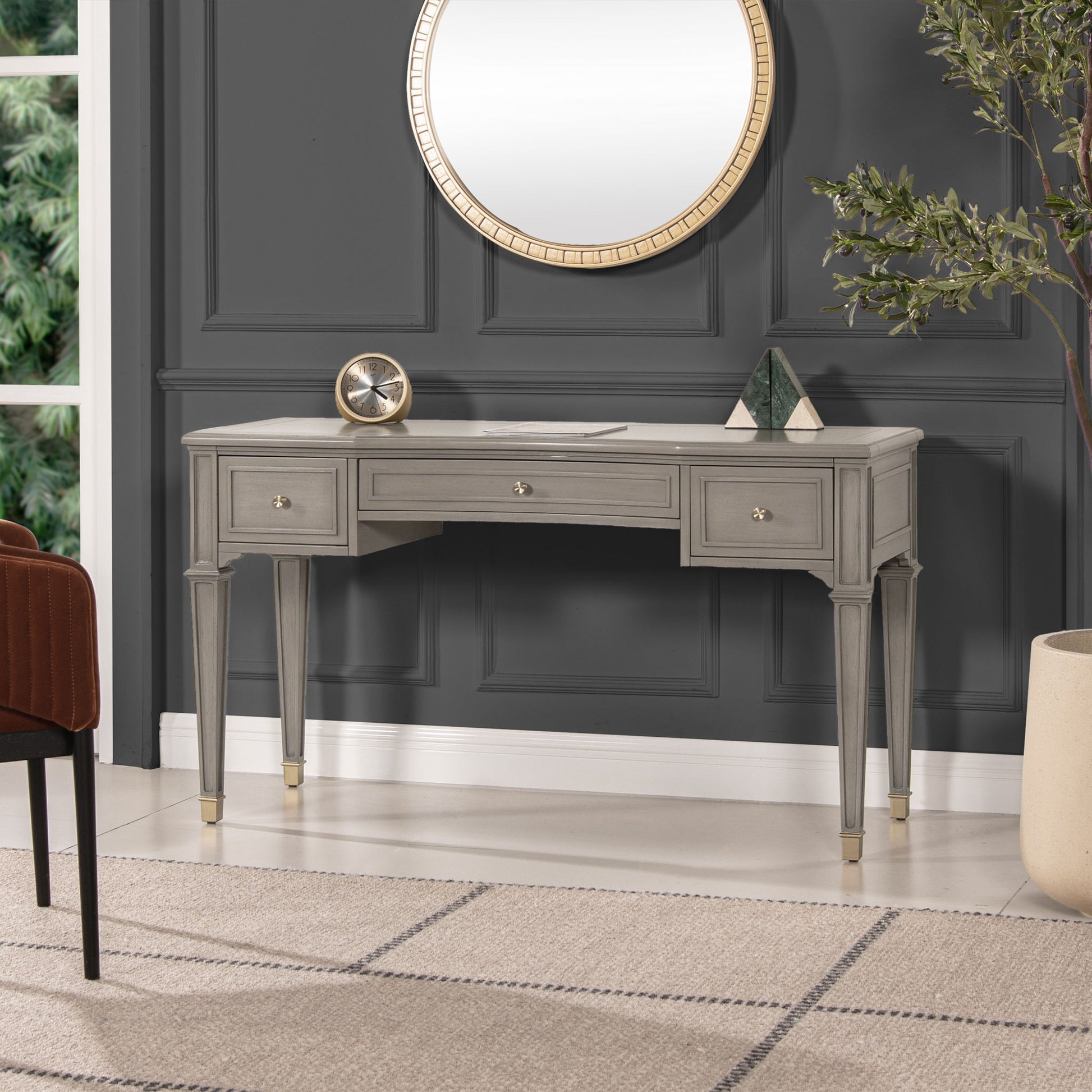 Dauphin - 3 Drawer Executive Desk - The Sleep Loft - Online Mattress Showroom NYC